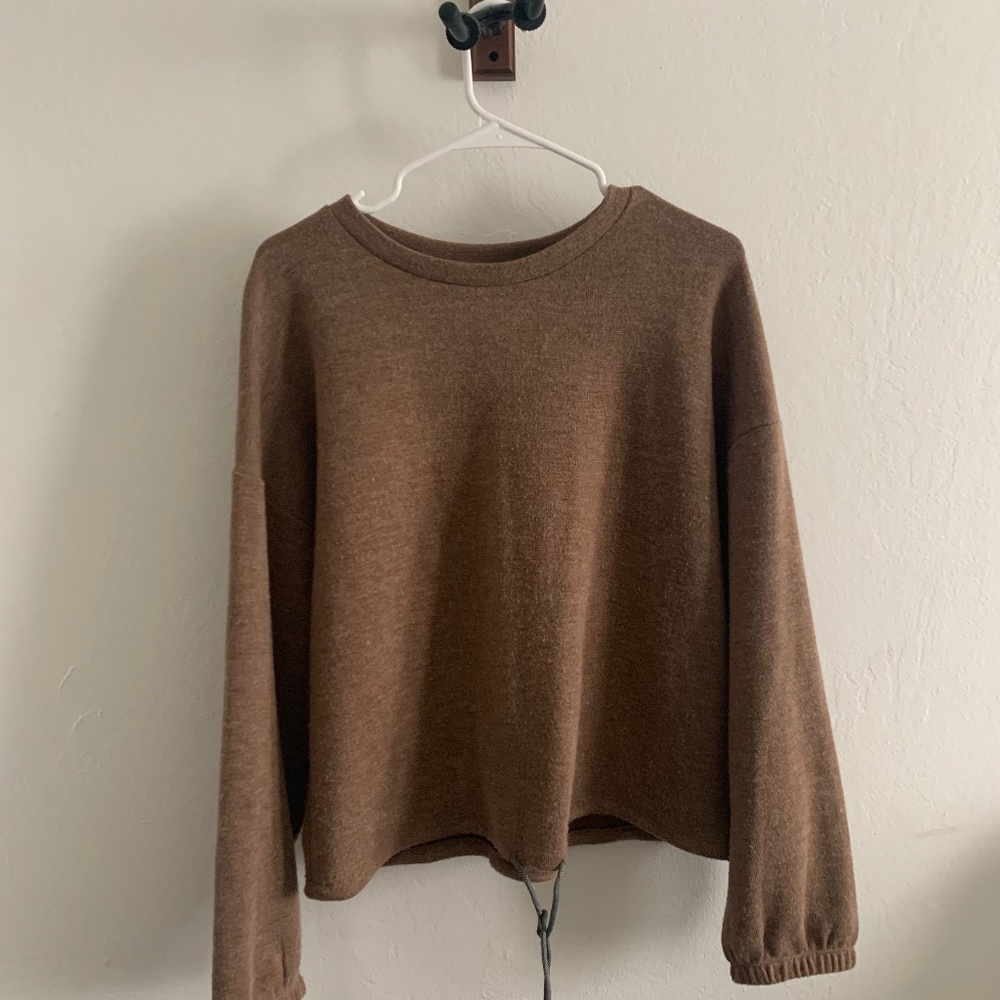 ZARA BROWN CREWNECK